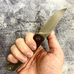 Складной нож QSP QS137-A GANNET, сталь 154СМ, рукоять Carbon/micarta