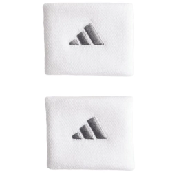 Напульсник теннисный Adidas Short Wristband (OSFM) 2P - white/iron metallic