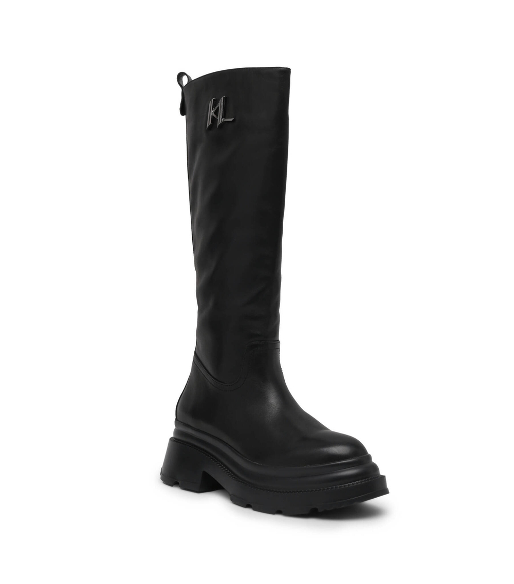 Кожаные офицерские сапоги danton Karl Lagerfeld - черный(KL45090)