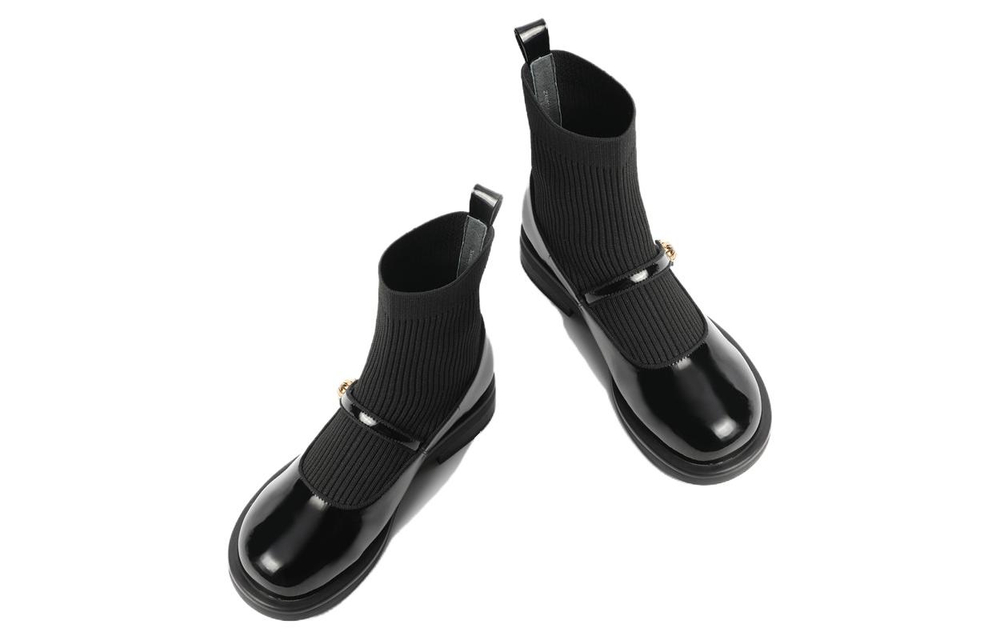 Senda Stretch & Sock Boots Women"s Black/White