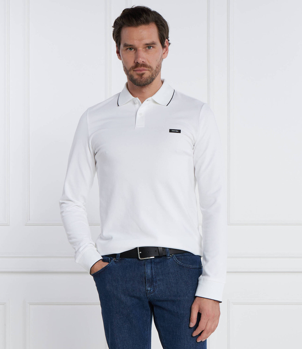 Поло TIPPING Calvin Klein - белый(K10K112236)