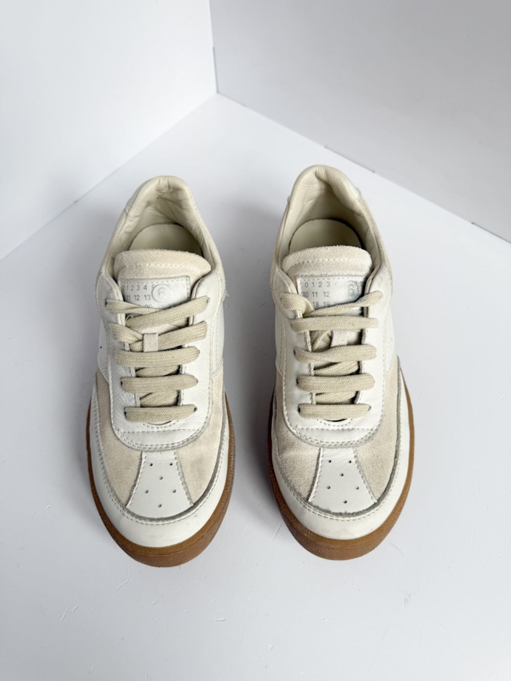 Кожаные кроссовки MM6 Maison Margiela, 35