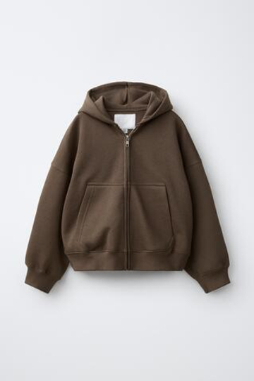ZARA ТОЛСТОВКА НА МОЛНИИ, КОРИЧНЕВЫЙ