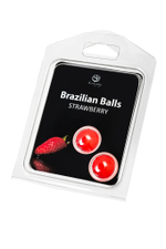 Массажное масло Secret Play Brazilian Balls клубника 2 шт