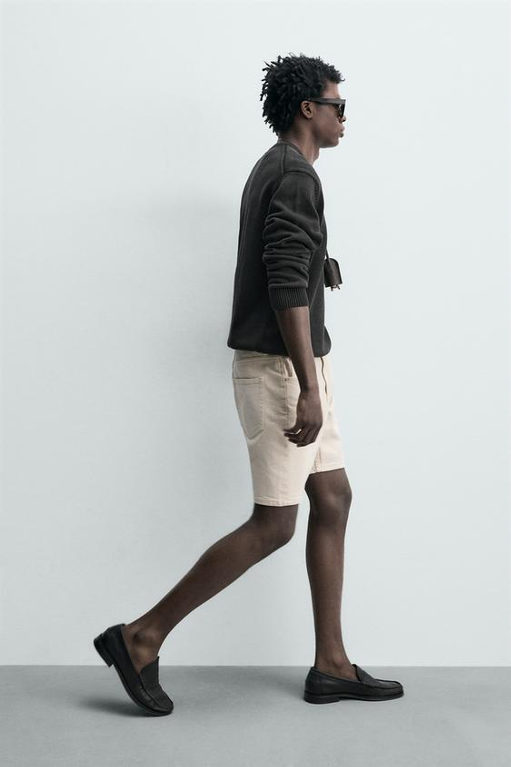 ZARA ДЖИНСОВЫЕ ШОРТЫ REGULAR FIT, ЭКРЮ
