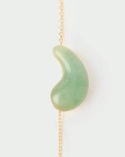 Колье Green Aventurine Aura серебро 925 пробы покрытое золотом