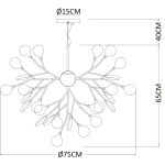 Подвесная люстра Arte Lamp CANDY A7274SP-36GO, 36хG4
