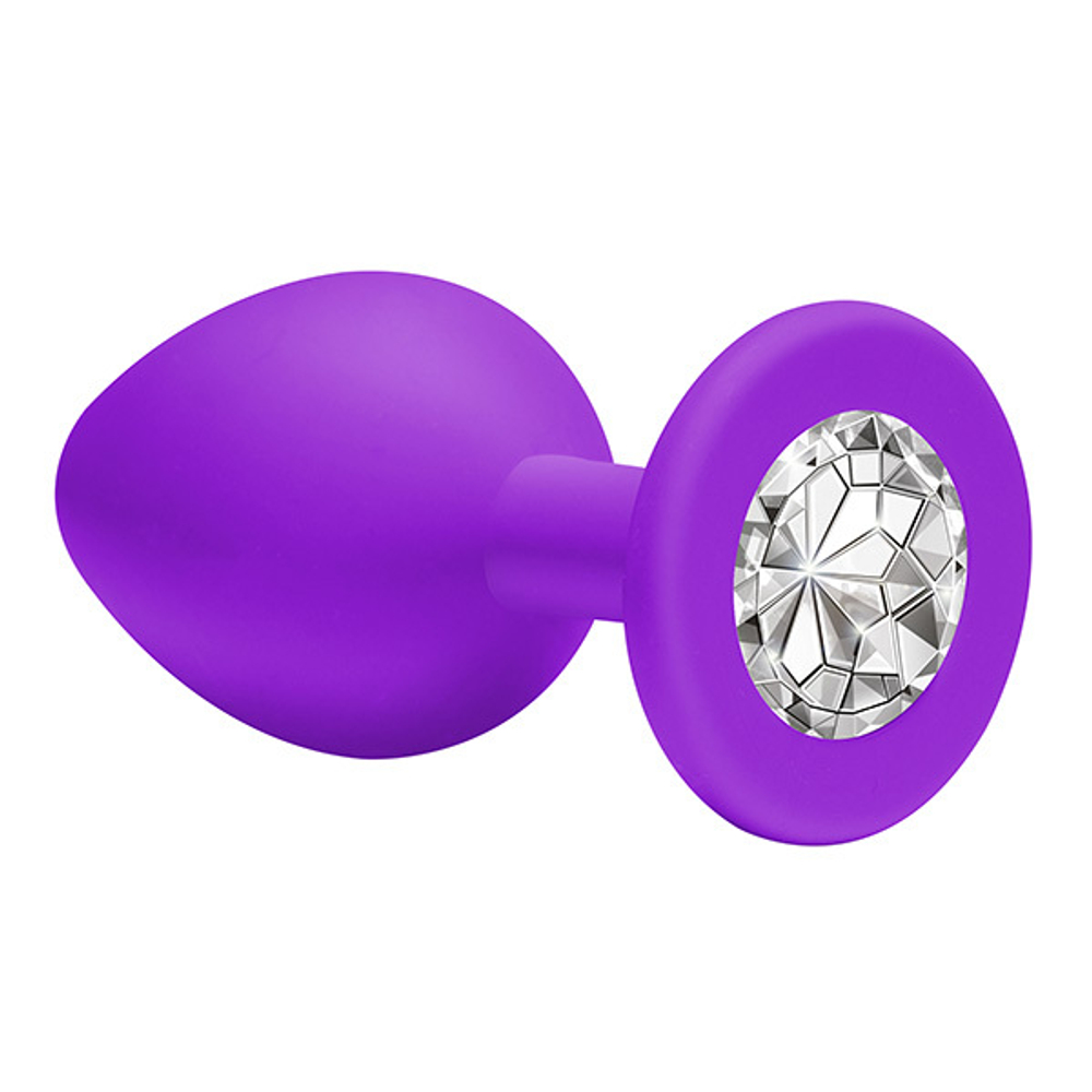 Анальная пробка Lola Games Emotions Cutie Medium Purple clear crystal 4012-06Lola