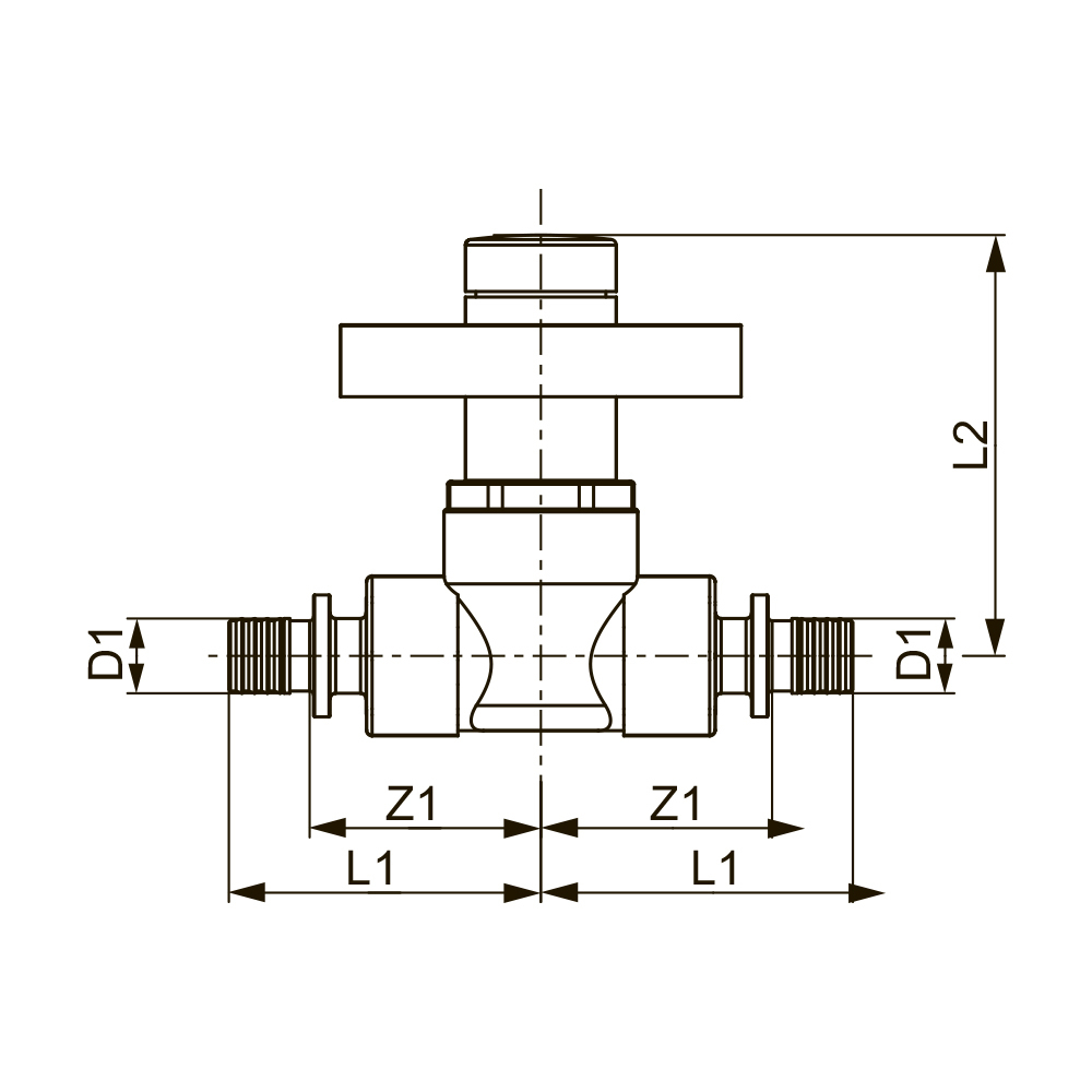 Шаровой кран TECEflex с декоративным колпачком 20x20