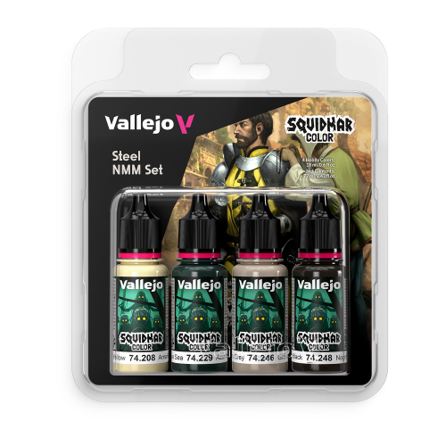 Vallejo Squidmar Color Steel NMM Set — набор для стали в технике NMM, 4 × 18 мл (74.311)