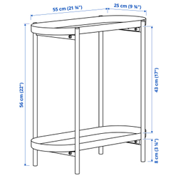 IKEA OLIVBLAD  (ИКЕА ОЛИВБЛАД)  -  Стойка для цветочного горшка - для помещения/улицы чёрный 56 см