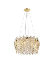 Люстра подвесная NewRgy NW028-ф500*H270 H GOLD, 8×40 Вт, золотая
