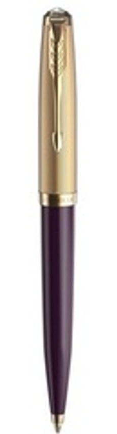 Шариковая ручка Parker 51 DELUXE PLUM GT, стержень: M, цвет чернил: black, в подарочной упаковке.