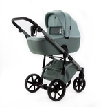 Детская универсальная коляска Adamex NOLA Natura MINT-8 (2в1) - Мятная ткань, мятная экокожа