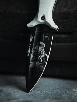 Нож NC Custom GRAVE LE Stormtrooper (AUS-10 BSW, G10 White)