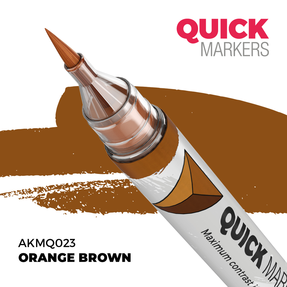 Акриловый маркер AK Interactive Quick Marker Orange Brown