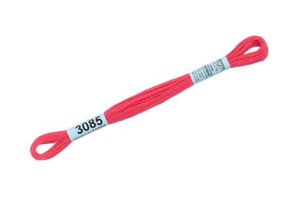 Мулине Gamma 100% хлопок, цв.3085 т.т.розовый, 24 мотка по 8 метров