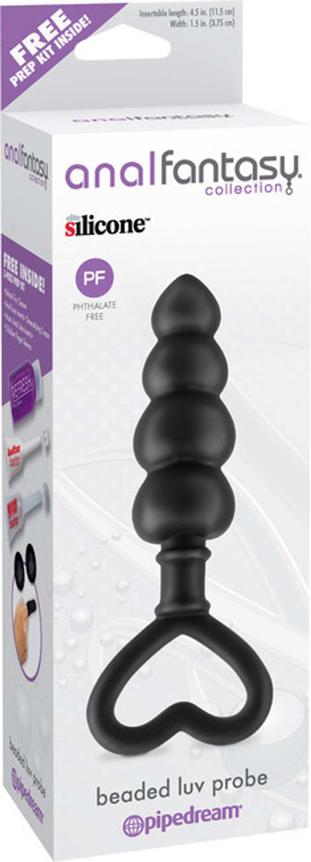 Анальный стимулятор Beaded Luv Probe (Цвет: черный)