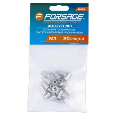 Заклепки резьбовые алюминиевые 20шт. Forsage F-36451