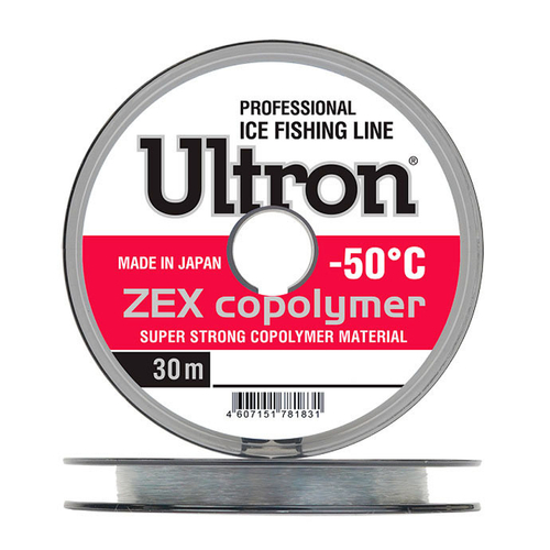 Леска ULTRON Zex Copolymer 0,16 мм., 3,5 кг, 30 м, прозрачная