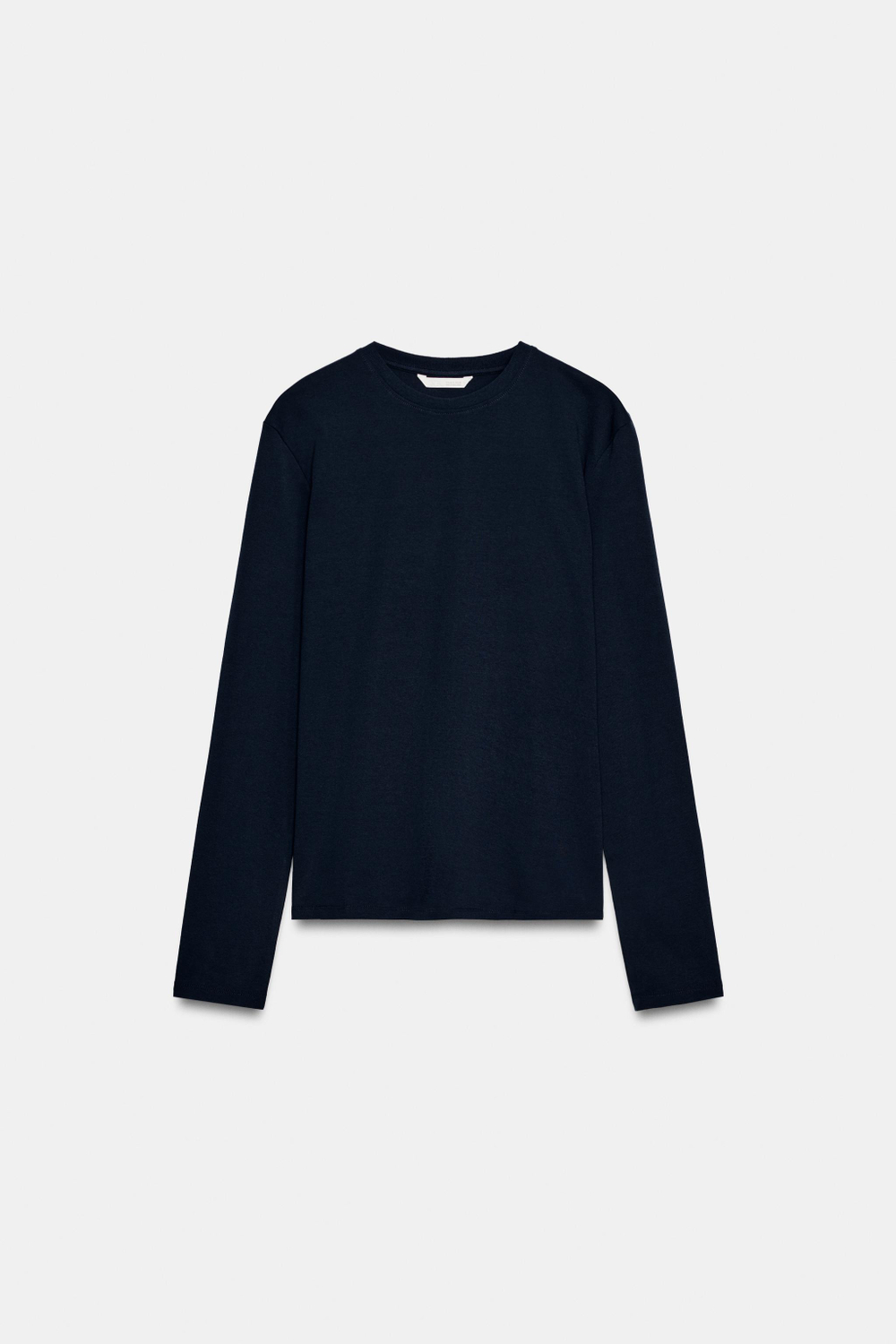 ФУТБОЛКА INTERLOCK С ДЛИННЫМИ РУКАВАМИ — ZARA