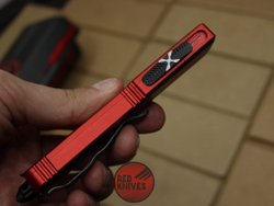 Нож Microtech Ultratech T/E - красная рукоять, танто клинок сатин RK-354