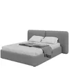 Кровать с подъемным механизмом Hub Soft 160 см (светло-серый, твид)