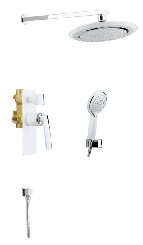 Душевой комплект Timo Helmi SX-4069/00 SM412 chrome white, 2-х режимная, белый/хром