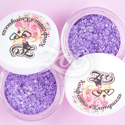 Zoo nail Конфетти "Хлопушка" для дизайна ногтей, сиреневые