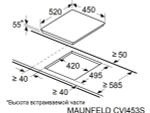 Варочная панель MAUNFELD CVI453SBWH Inverter индукционная