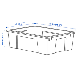 IKEA SAMLA  (ИКЕА САМЛА)  -  Контейнер - прозрачный 39x28x14 см/11 л