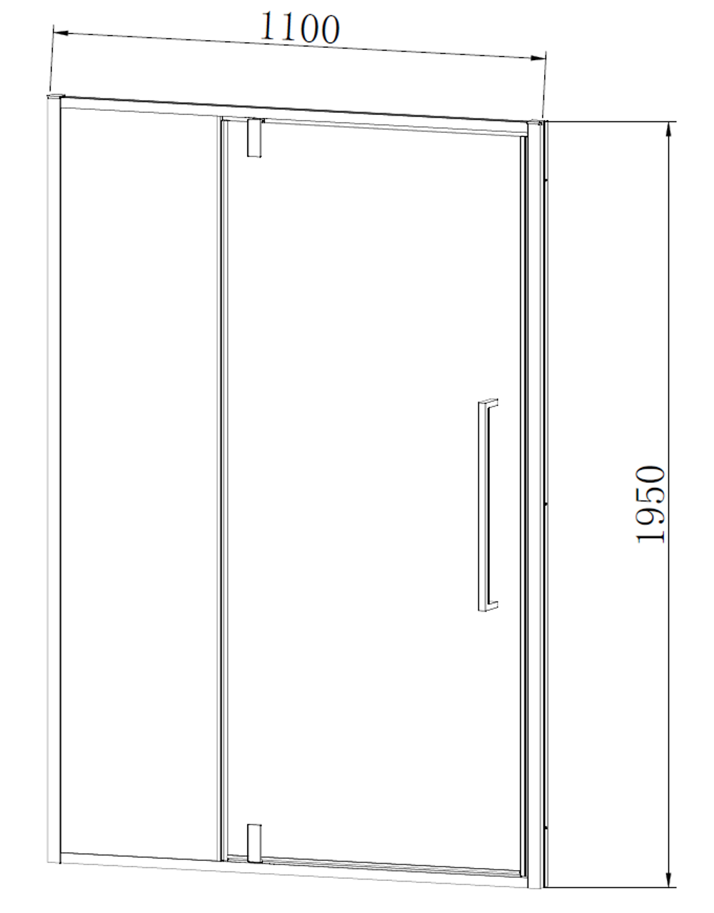 Душевая дверь Слим-Н (Slim-N) VDP-4SN110CL, хром, стекло прозрачное,
