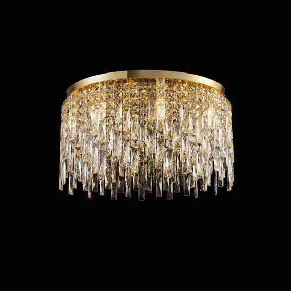Люстра потолочная NewRgy F52-ф600*H320 H GOLD, 8×40 Вт, золотая