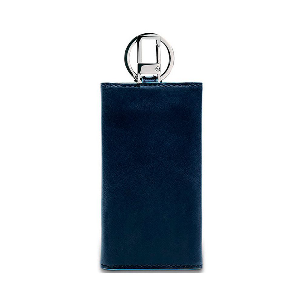 Ключница Piquadro Blue Square синяя из кожи (PC1397B2/BLU2) 1