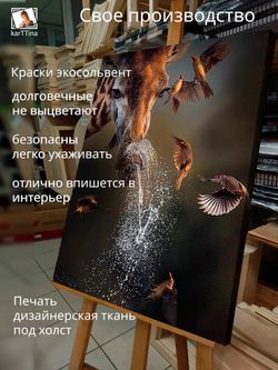 Картина "Енот-полоскун", модульная 50х70см 1шт.