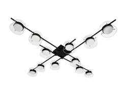 Люстра потолочная Rilon 5301/12 BK, 12×15 Вт, чёрная