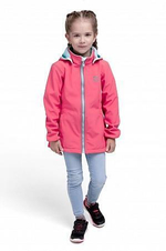 Куртка для девочек Softshell р.110 розовый/голубой (Smail)