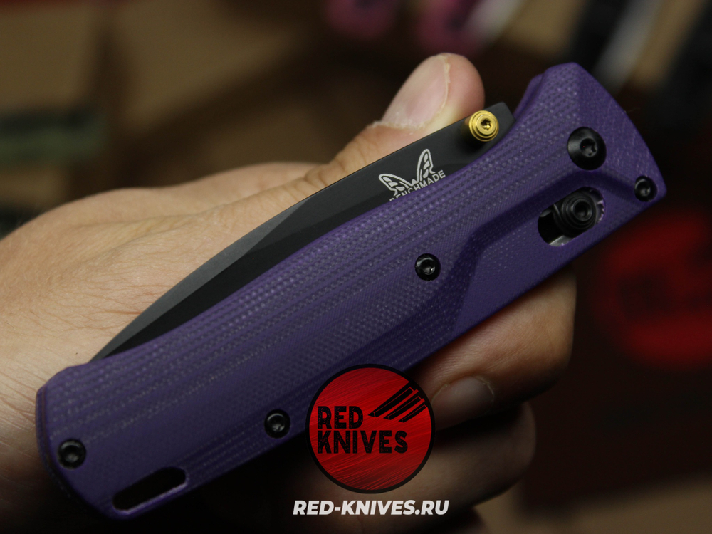 Нож Benchmade 535 Bugout G10 A+++ - фиолет рук., сатин клинок RK/Н49