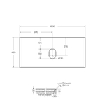 Столешница под раковину BelBagno 100 KEP-100-MGL-W0 Marmo Grigio Lucido