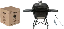 Керамический угольный гриль Primo Oval Family All-In-One, 38х56 см, с ножками и столиками
