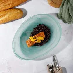 Блюдо овальное 28*21 см h4,4 см 800 мл Green Sky матовое стекло P.L. Proff Cuisine [6]