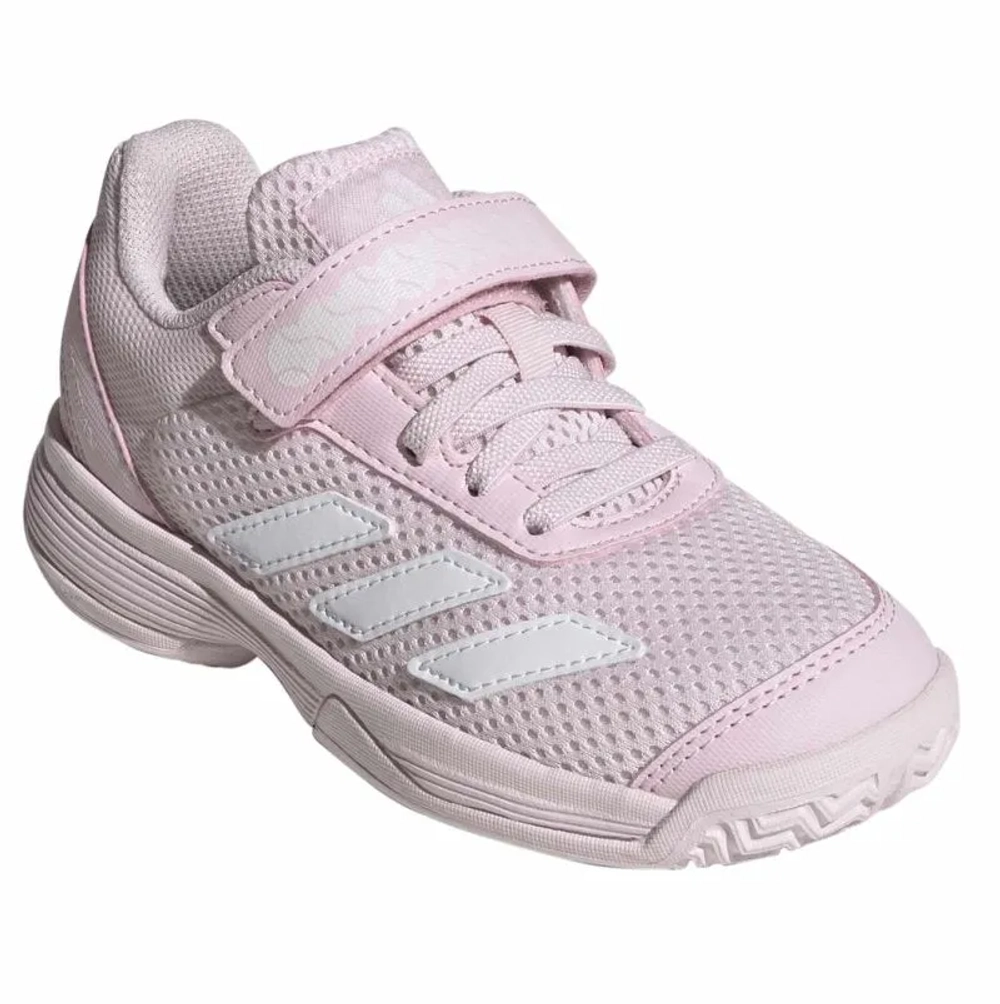 Детские Кроссовки теннисные  Adidas Courtflash K - distilled pink/cloud white/distilled pink