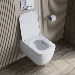 Унитаз подвесной безободковый с сиденьем микролифт BelBagno LUCE BB076CH-TOR/SC