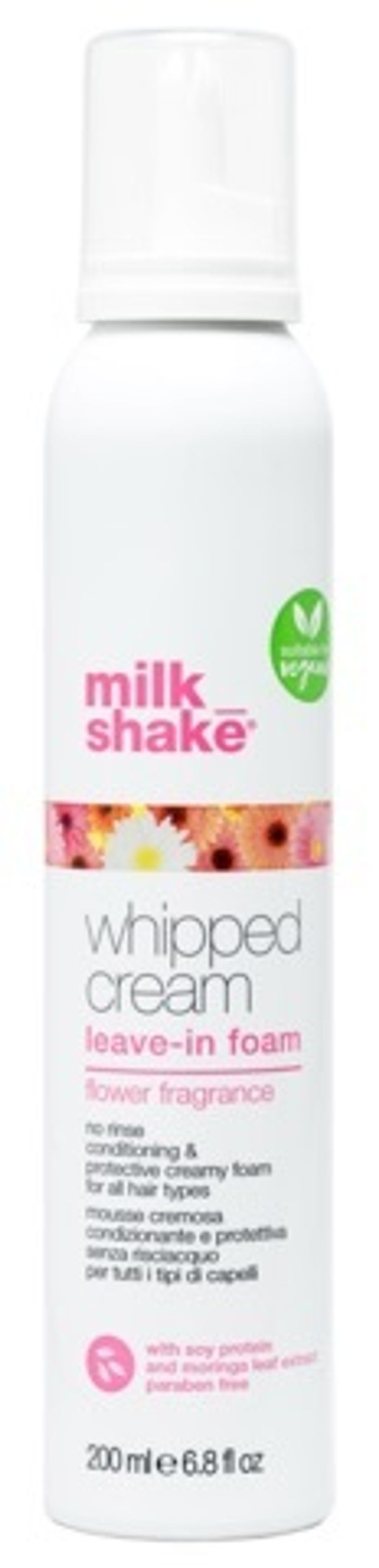 milk_shake Whipped Cream Flower 200 мл — веганские несмываемые крем-сливки для увлажнения и защиты волос