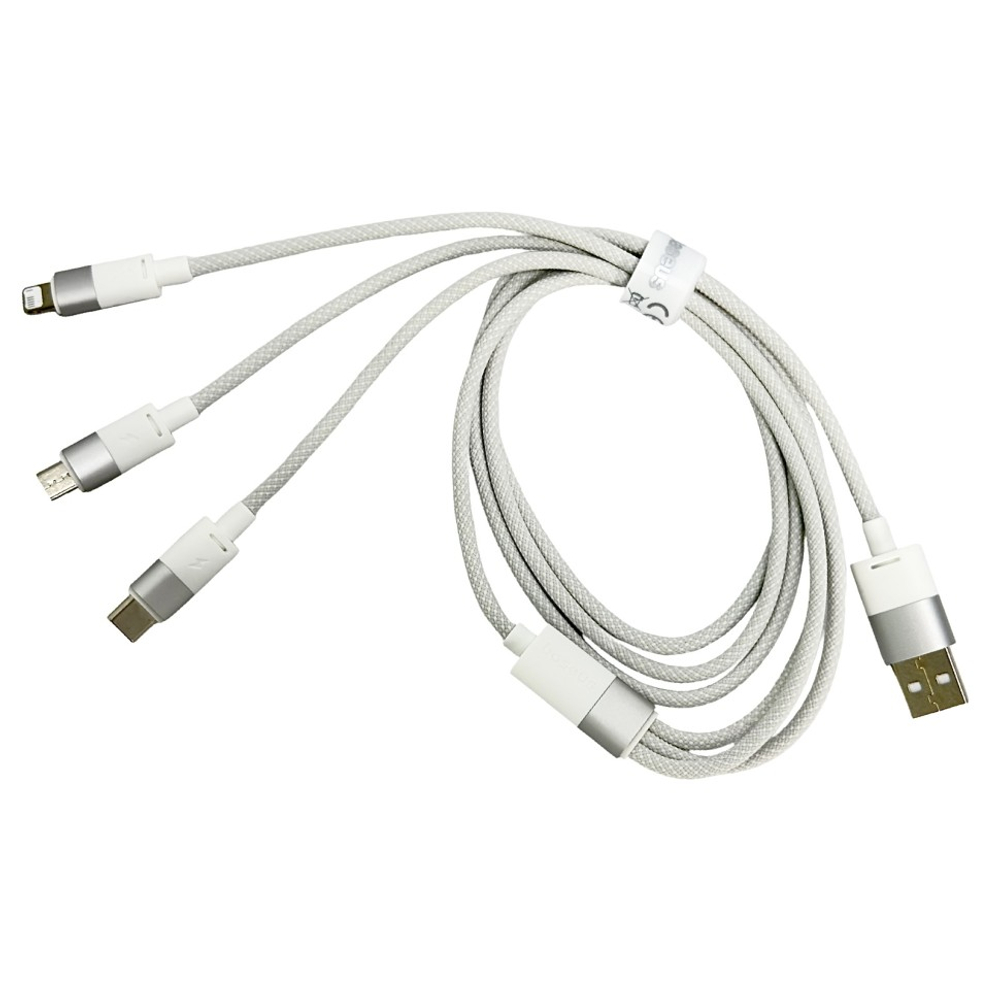 Usb Кабель-зарядка Micro/Lightning/Type-C Baseus Star Speed 1.2м (CAXS000002) белый
