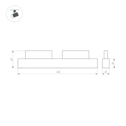 Светильник MAG-FLEX-LASER-L465-16W Warm3000 (BK, 24 deg, 48V) (Arlight, IP20 Металл, 5 лет) 047210