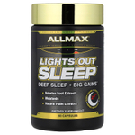 ALLMAX, Крепкий ночной сон, мелатонин + ГАМК + корень валерианы, 60 веганских капсул