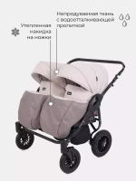 Коляска SIENA DUO (BartPlast) 02 коричневый-бежевый