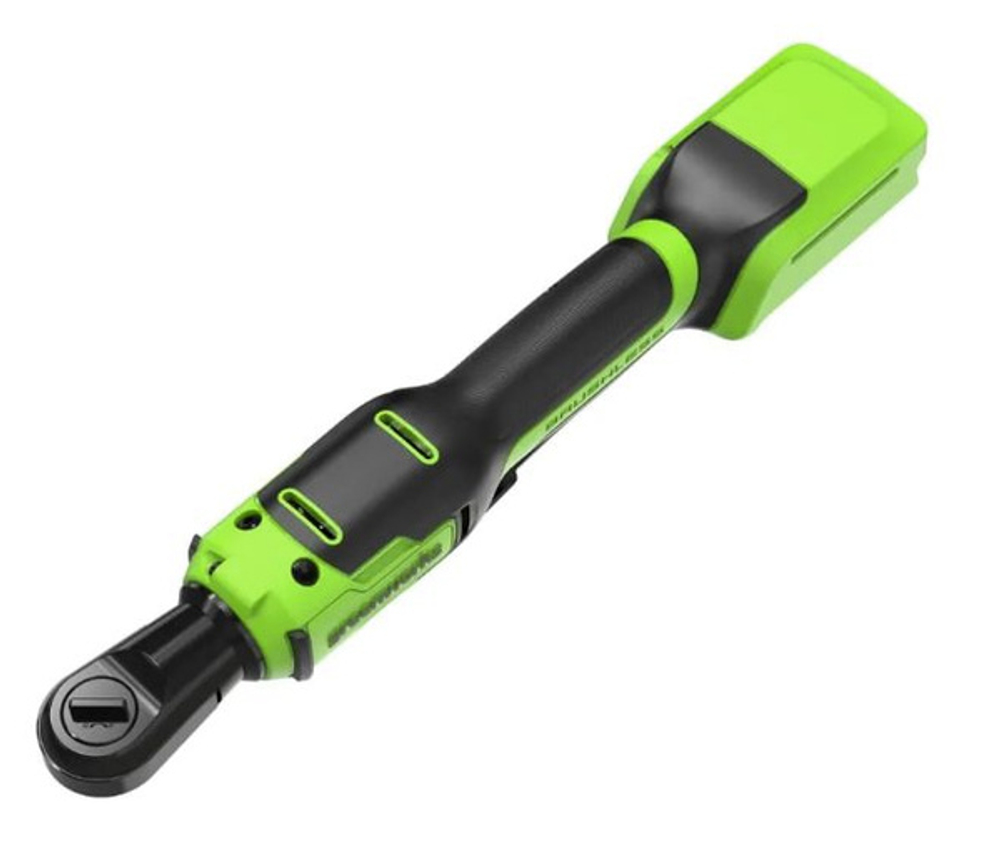 Гайковерт-трещотка Greenworks GD24RW, 24V, бесщеточная, 1/2", 80Нм, редуктор 70 мм, без АКБ и ЗУ с сумкой