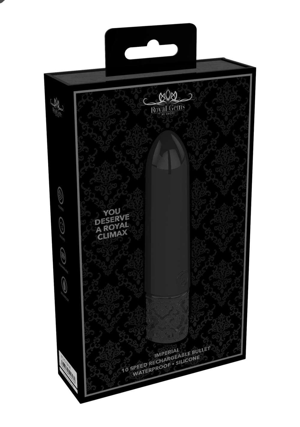 Черная перезаряжаемая вибропуля Imperial - 10 см. (Цвет: черный)